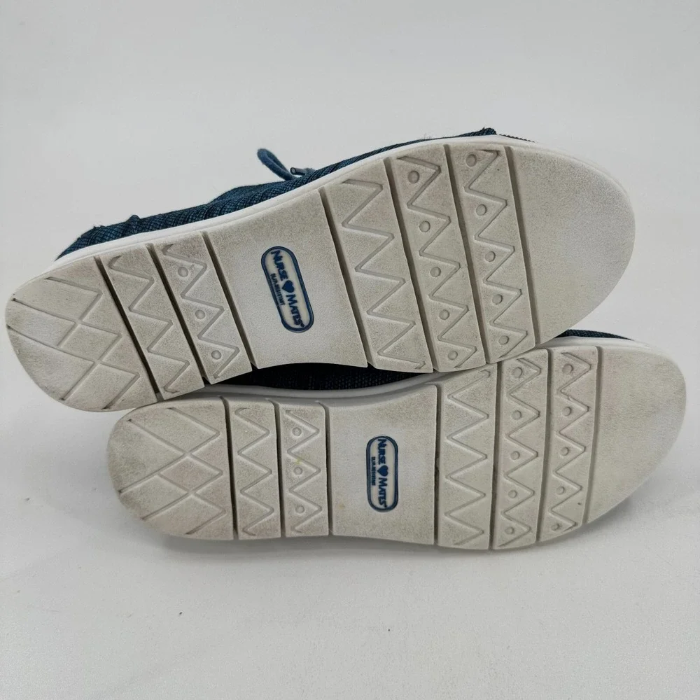 Nurse Mates Pillowtop Sarina WOMENS Blue Lace Up Athletic Shoes Sneakers 9.5
